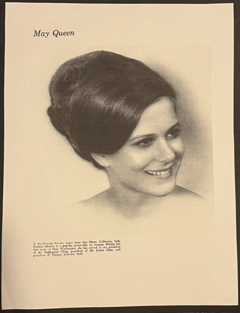 Quarter-Profile portrait of the 1968 May Queen